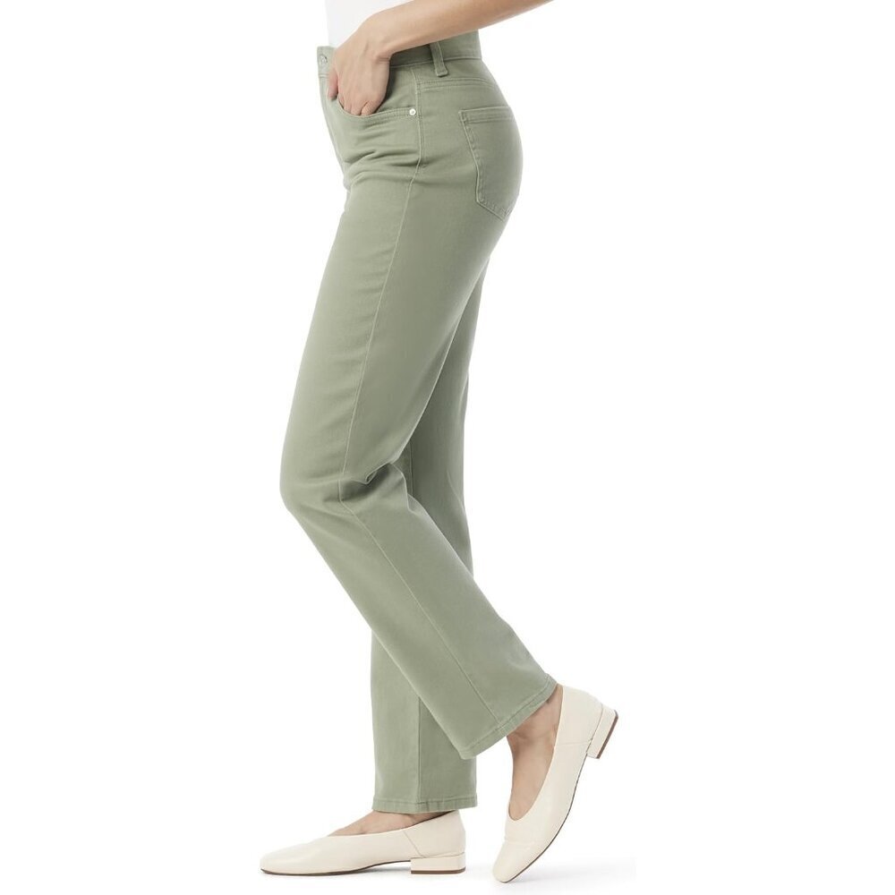 Women's Classic High Rise Tapered Jean Cotton Spandex Casual Work - Picture 2 of 3